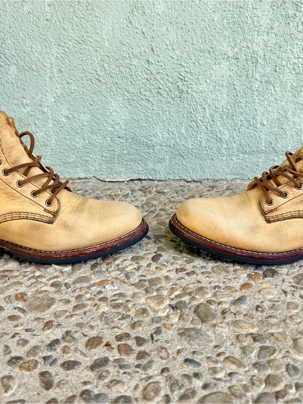 Wolverine 1000 Mile Light Tan Leather Boots